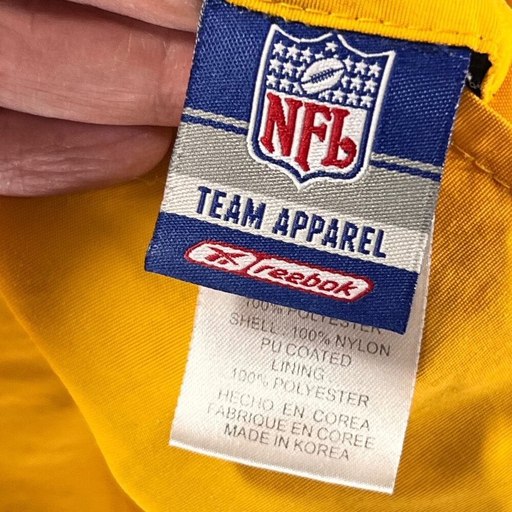 Vtg Pittsburgh Steelers Reebok NFL Team Apparel Hooded Jacket Reversible 2XL - Picture 6 of 16